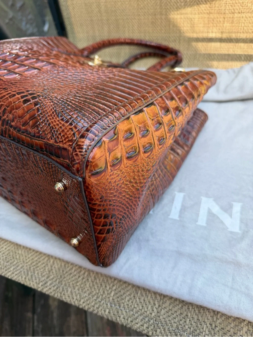 Brahmin NAKITA Satchel Handbag in MELBOURNE PECAN - Picture 7 of 8